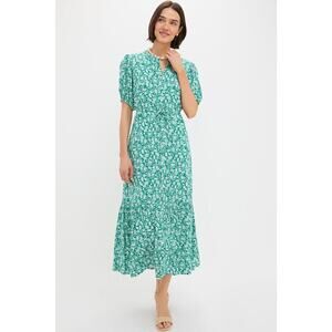 HYACINTH HOUSE Green Micro Floral Frannie Maxi Dress Size XS NWT